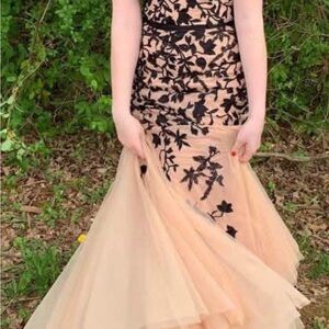 Elegant Black Floral Gown (Sherri Hill Dress)